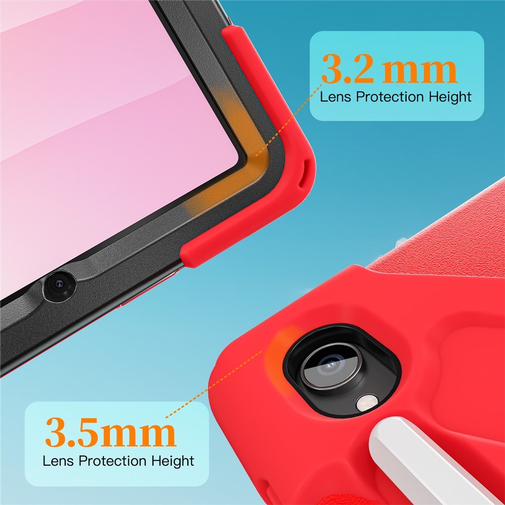 EIDERWOOD Samsung Galaxy Tab S11 Stødabsorberende Cover m. Roterbar Ståfunktion & Velcrostrop - Rød