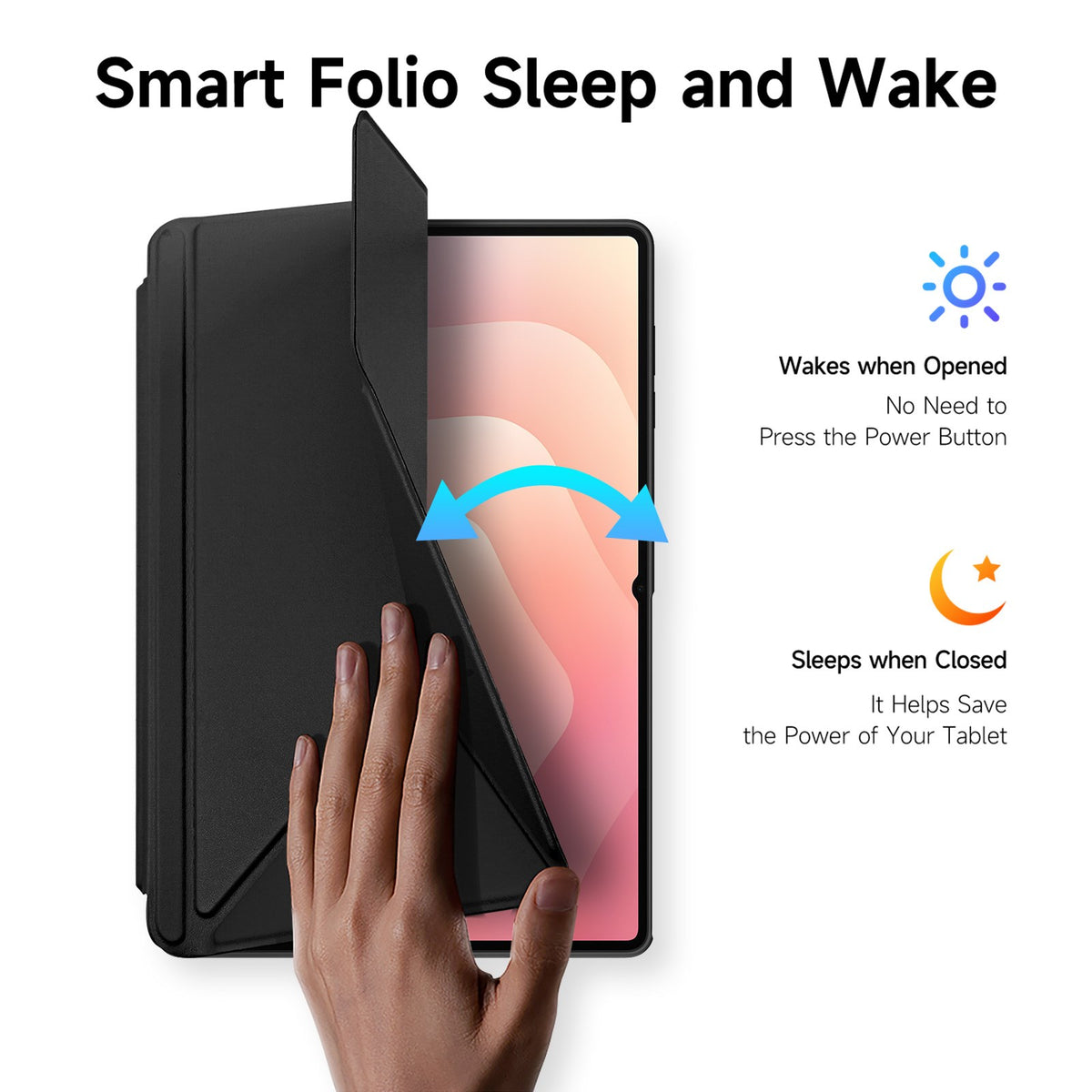 Samsung Galaxy Tab S12 Ultra / S11 Ultra DUX DUCIS Origami Hybrid Kunstlæder Cover - Sort
