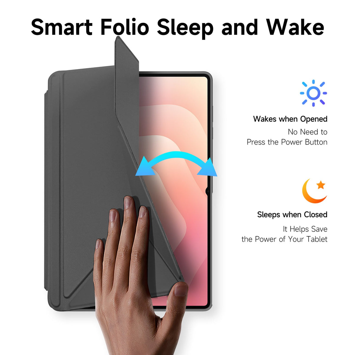 Samsung Galaxy Tab S12 Ultra / S11 Ultra DUX DUCIS Origami Hybrid Kunstlæder Cover - Grå
