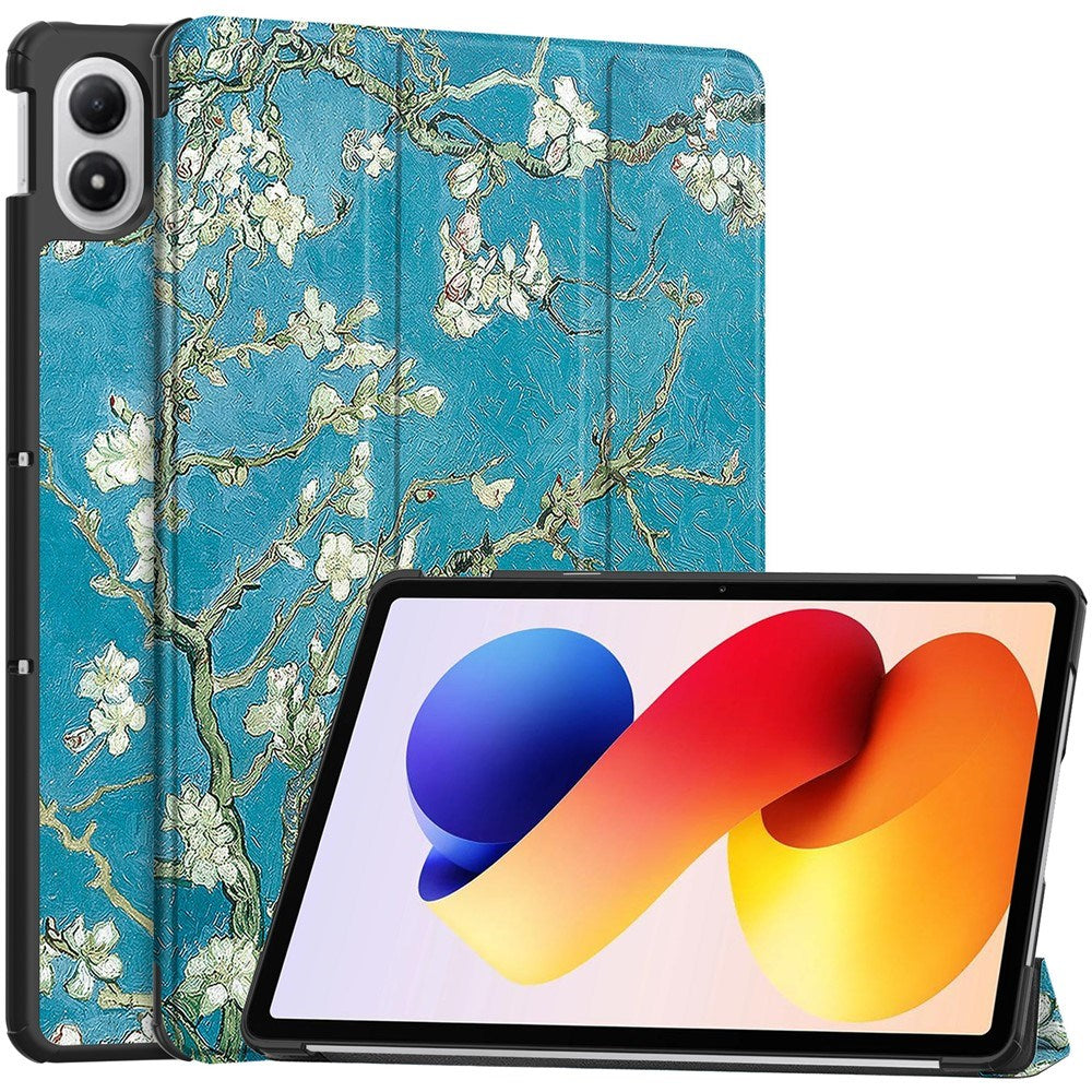 EIDERWOOD Xiaomi Redmi Pad 2 Pro Kunstlæder Tablet Cover m. Motiv - Blomster