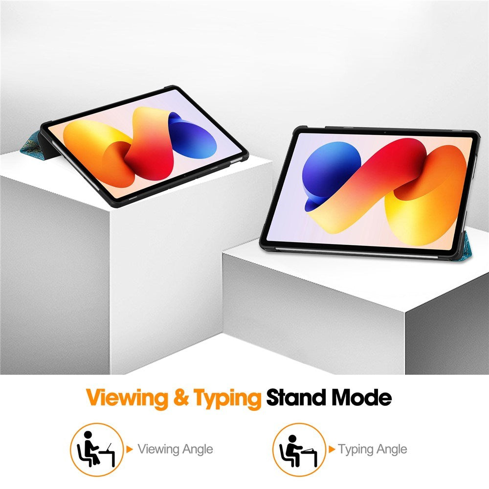 EIDERWOOD Xiaomi Redmi Pad 2 Pro Kunstlæder Tablet Cover m. Motiv - Blomster