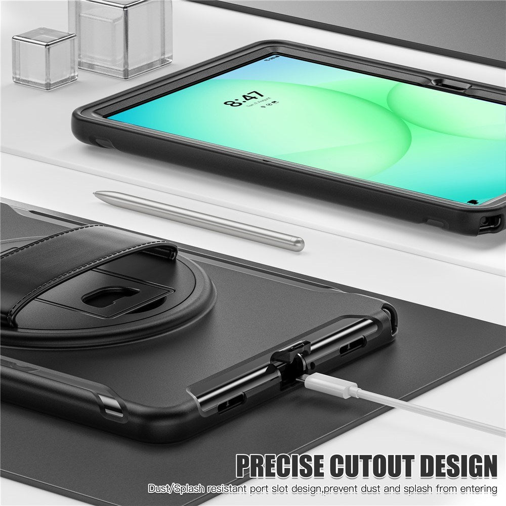 Samsung Galaxy Tab A11+ (Plus) EIDERWOOD Stødabsorberende Cover m. Roterbar Ståfunktion - Sort