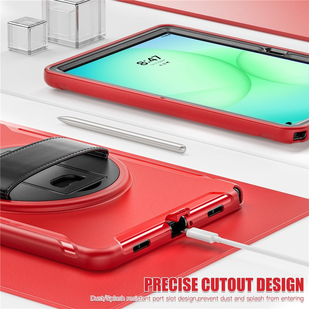 Samsung Galaxy Tab A11+ (Plus) EIDERWOOD Stødabsorberende Cover m. Roterbar Ståfunktion - Rød