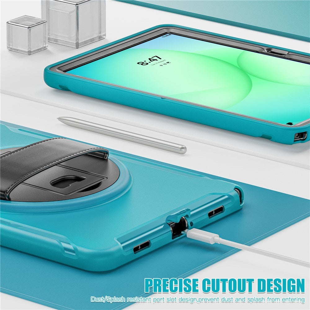 Samsung Galaxy Tab A11+ (Plus) EIDERWOOD Stødabsorberende Cover m. Roterbar Ståfunktion - Petroleumsblå