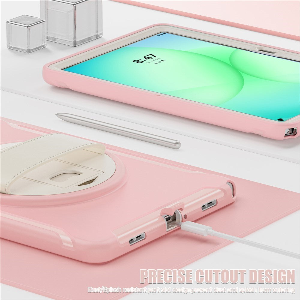 Samsung Galaxy Tab A11+ (Plus) EIDERWOOD Stødabsorberende Cover m. Roterbar Ståfunktion - Lyserød