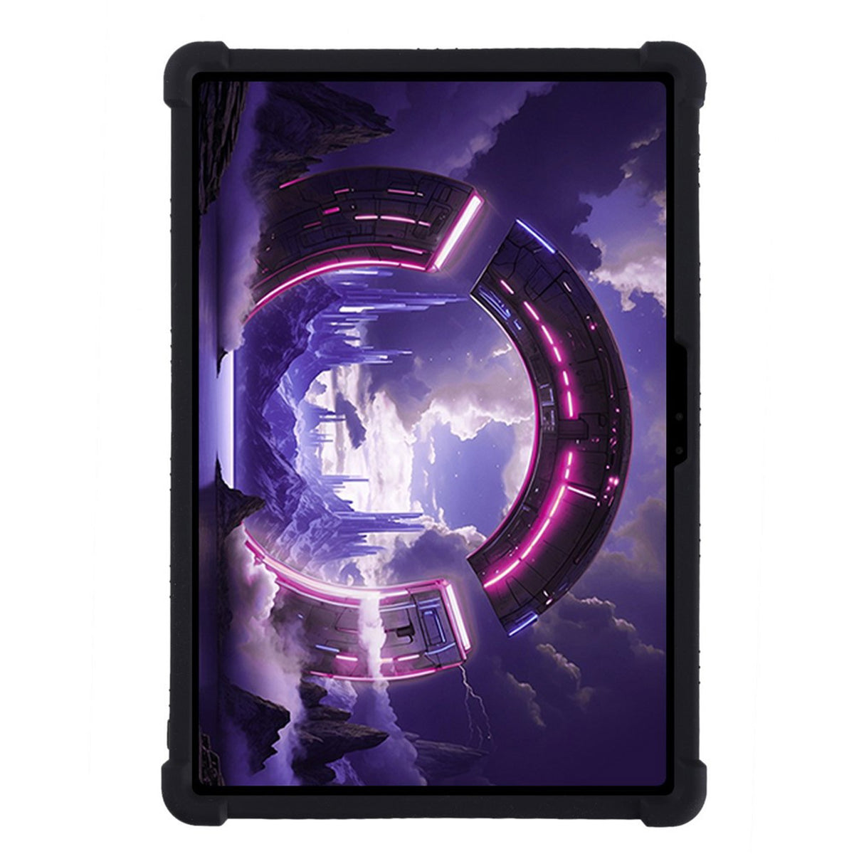 Lenovo Yoga Tab Plus Gen 2 13" EIDERWOOD Håndværker Silikone Cover m. Justerbar Kickstand & Stødabsorberende Hjørner - Sort