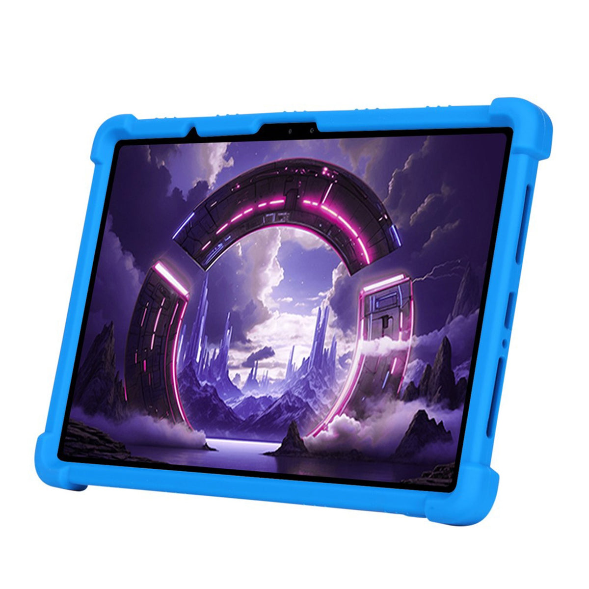 Lenovo Yoga Tab Gen 2 11.1" EIDERWOOD Håndværker Silikone Cover m. Justerbar Kickstand & Stødabsorberende Hjørner - Blå