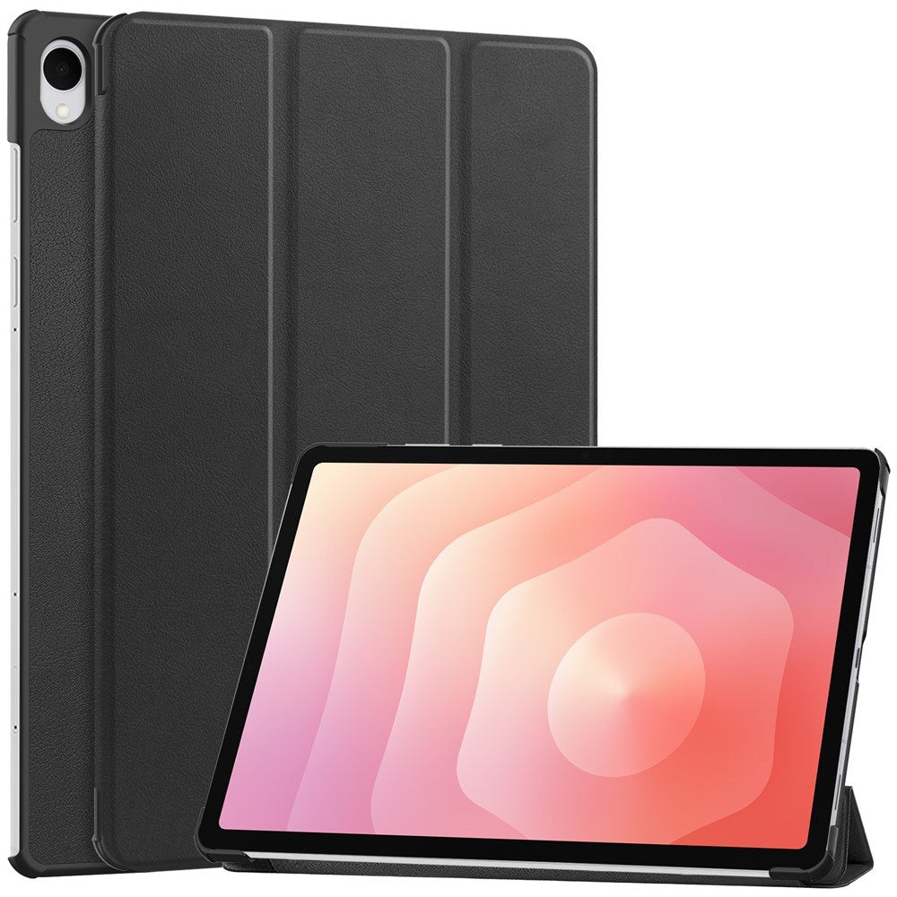 EIDERWOOD Samsung Galaxy Tab S12+ (Plus) Kunstlæder Tablet Cover m. Standerfunktion - Sort