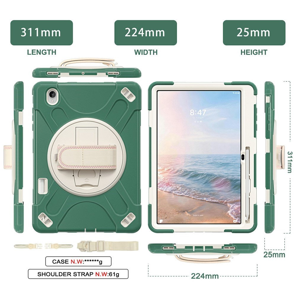 Samsung Galaxy Tab S12+ (Plus) EIDERWOOD Hybrid Cover m. Kickstand - Grøn
