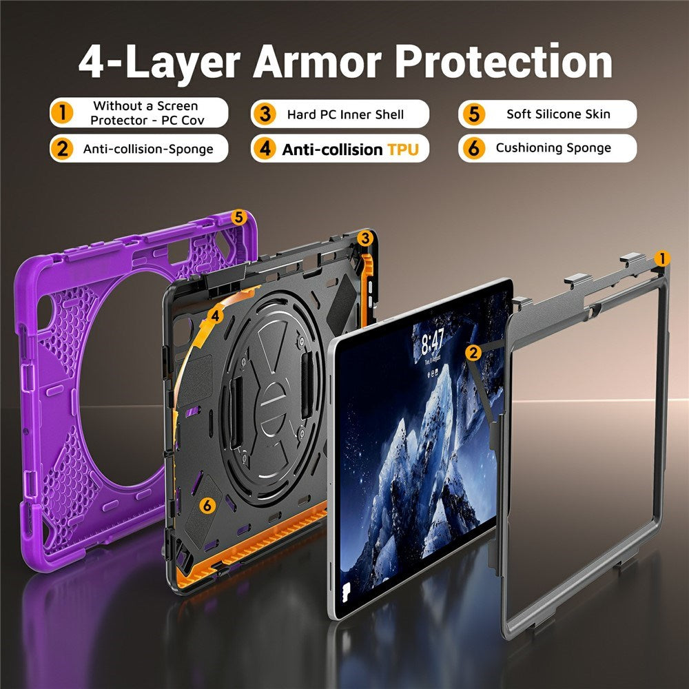 Samsung Galaxy Tab S12+ (Plus) EIDERWOOD Hybrid Cover m. Kickstand - Lilla