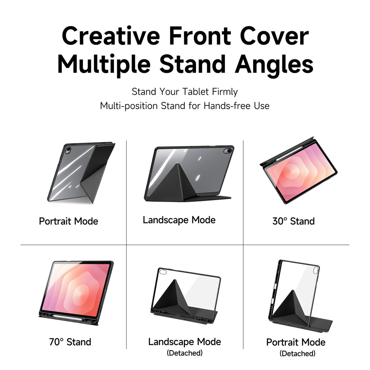 Samsung Galaxy Tab S12+ (Plus) DUX DUCIS Origami Hybrid Kunstlæder Cover - Sort