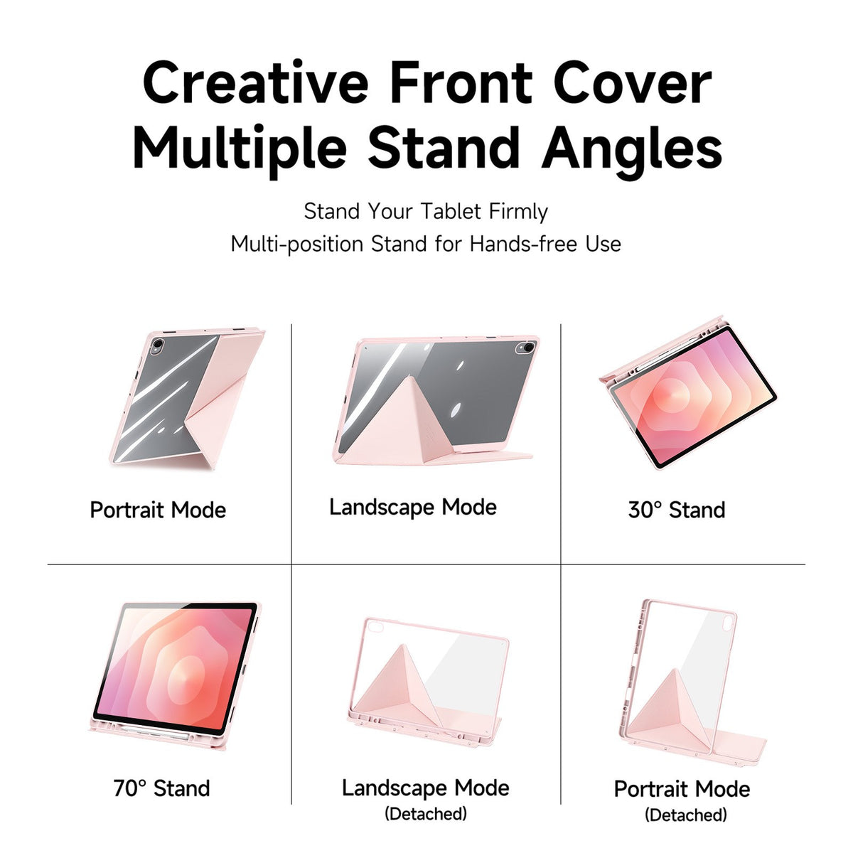 Samsung Galaxy Tab S12+ (Plus) DUX DUCIS Origami Hybrid Kunstlæder Cover - Lyserød