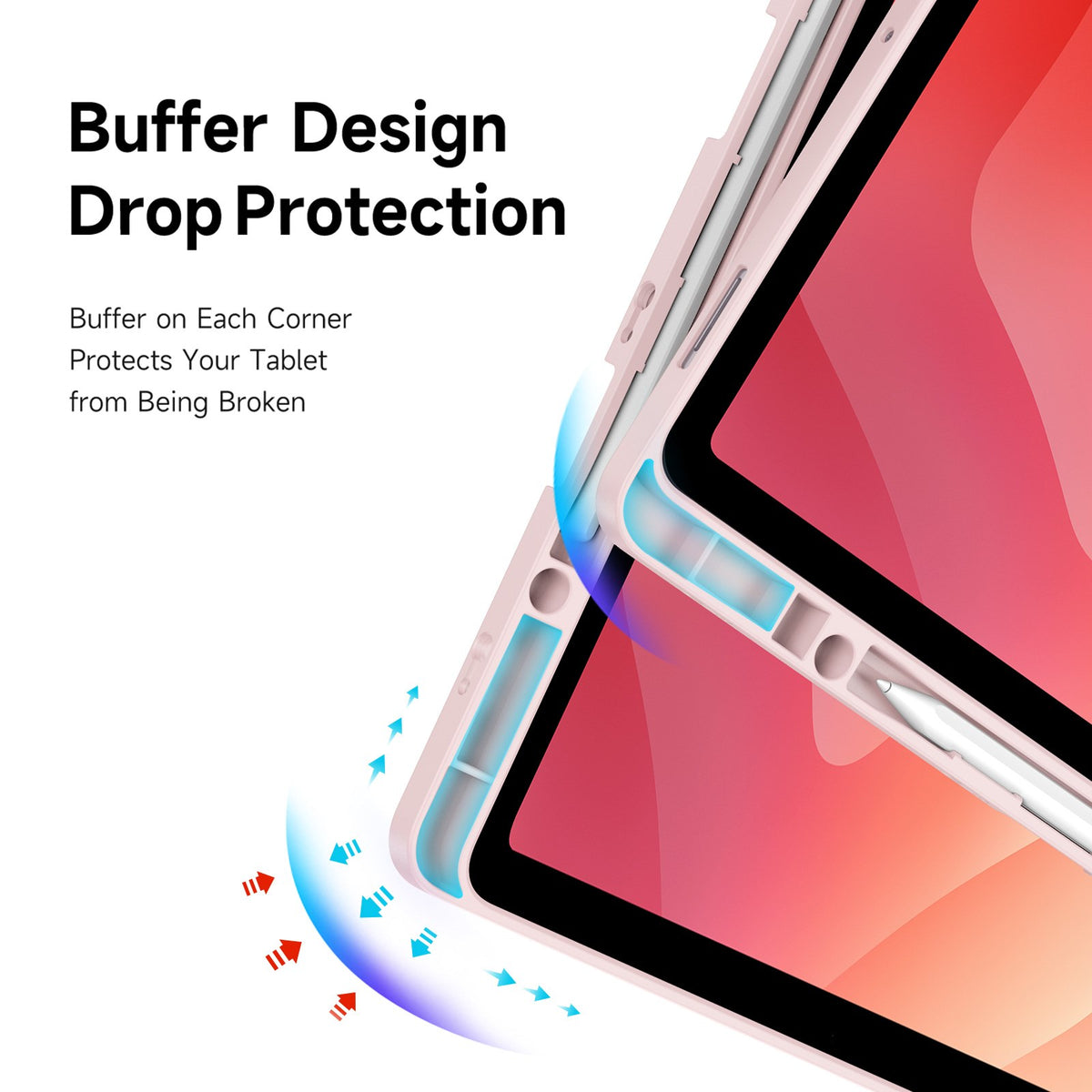 Samsung Galaxy Tab S12+ (Plus) DUX DUCIS Origami Hybrid Kunstlæder Cover - Lyserød