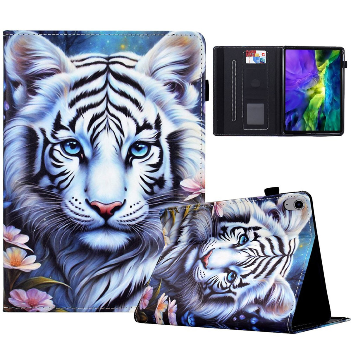 iPad Mini (2026) 8. Gen. EIDERWOOD Kunstlæder Flip Cover - Kortholder - Tiger