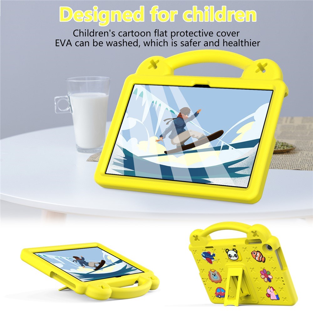 Lenovo Tab M10 (3. Gen) 10.1" (TB-328F/TB-328X) Børne Cover m. Stander & Håndholder - Gul