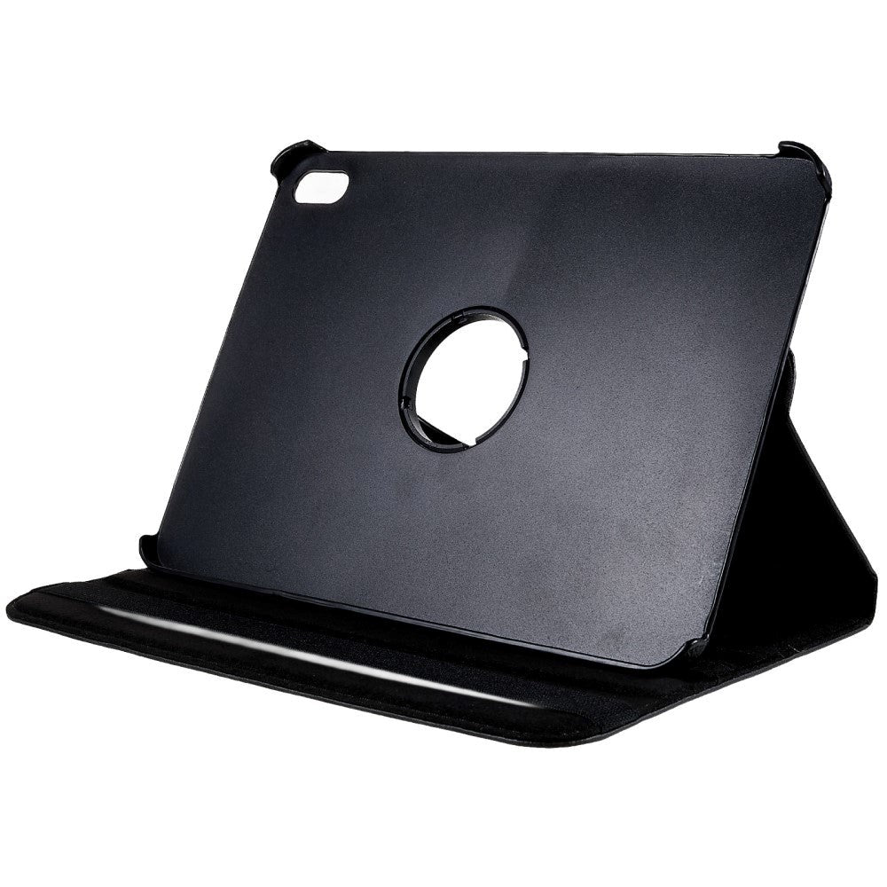 EIDERWOOD iPad 11" (2025) / iPad 10,9" (2024/2022) Classic Leather Flip Cover m. 360⁰ Stativfunksjon - Svart