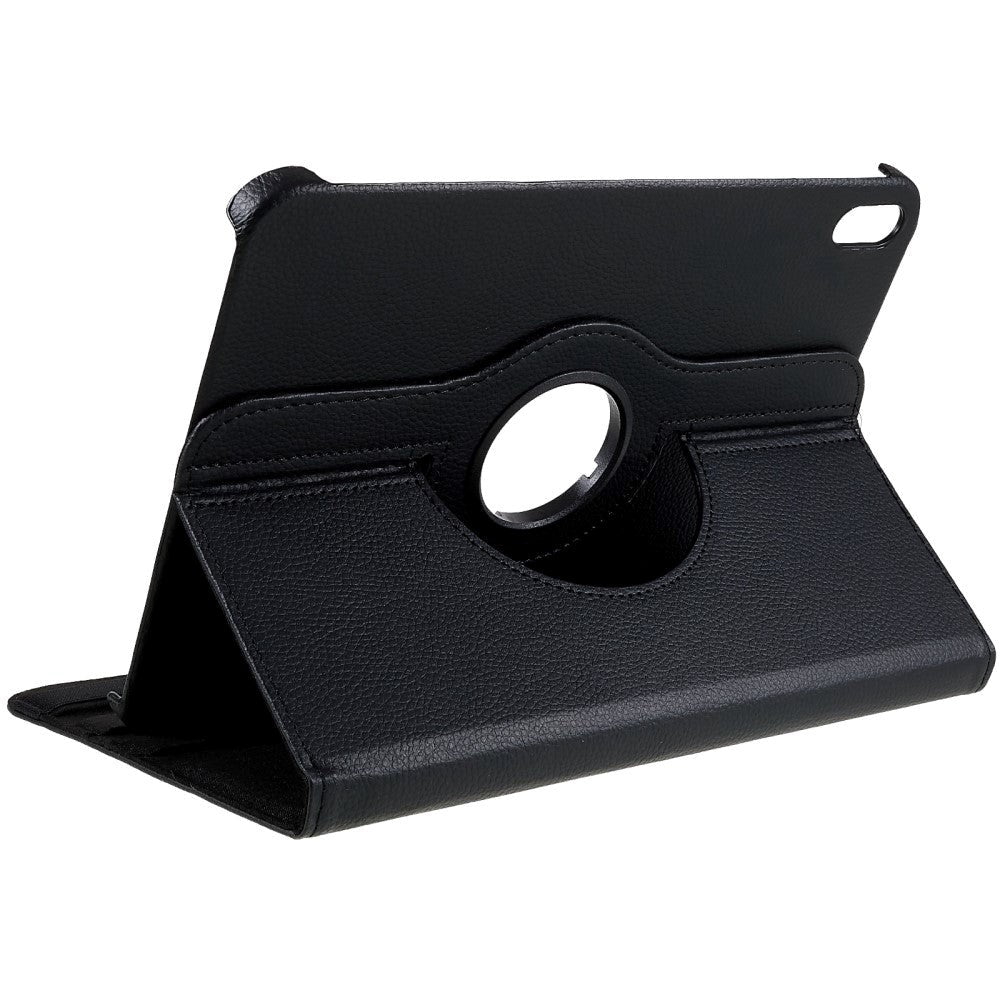 EIDERWOOD iPad 11" (2025) / iPad 10,9" (2024/2022) Classic Leather Flip Cover m. 360⁰ Stativfunksjon - Svart
