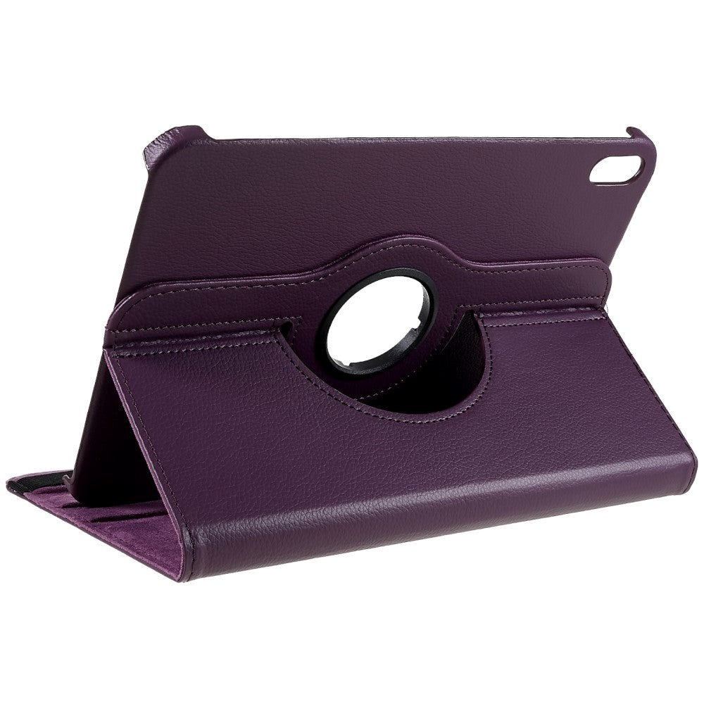 EIDERWOOD iPad 10,9" (2022) Classic Leather Flip Cover m. 360⁰ stativfunksjon - lilla