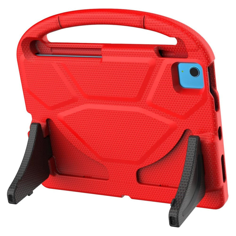 iPad 11" (2025) / iPad 10,9" (2024/2022) EVA Foam Kids Cover m. Stativ - Rød