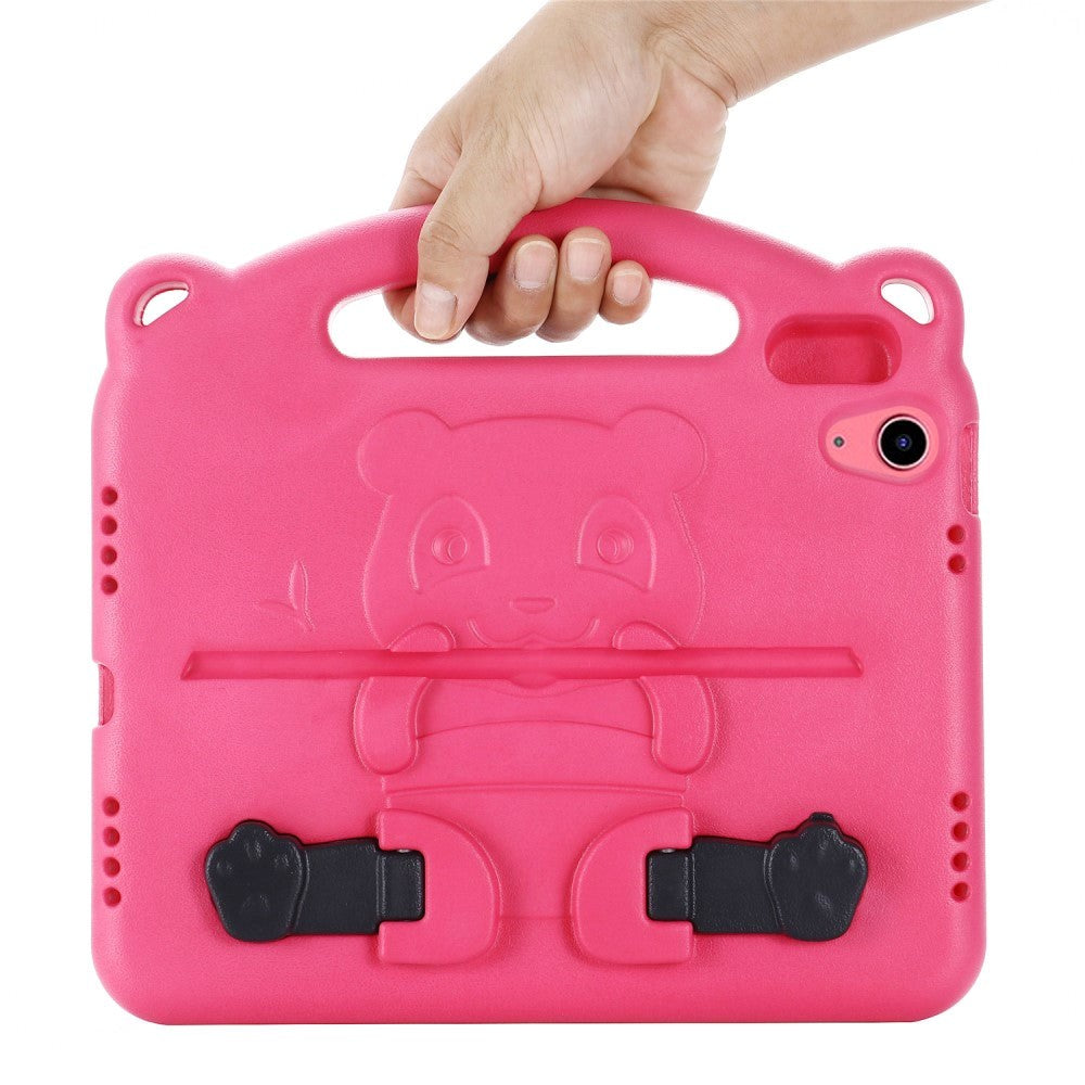 iPad 11" (2025) / iPad 10.9" (2024/2022) Cover til Børn - Panda Kickstand Cover - Pink