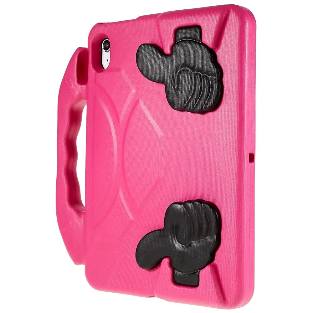 iPad 11" (2025) / iPad 10.9" (2024/2022) Børne cover - Thumb Kickstand Bagside Cover - Pink
