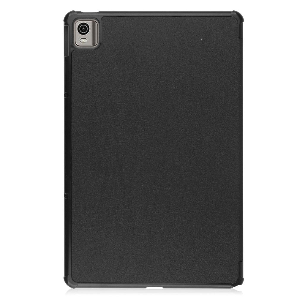 EIDERWOOD Nokia T21 Tri-Fold Leather Flip Cover m. Stativfunksjon - Sort