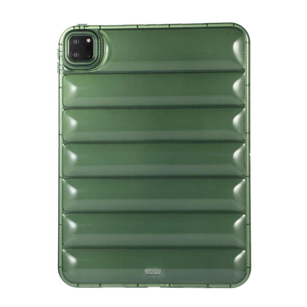 iPad Pro 11" (2022 / 2021 / 2020 / 2018) Fleksibelt plastdeksel - Riller - Gjennomsiktig / Grønn