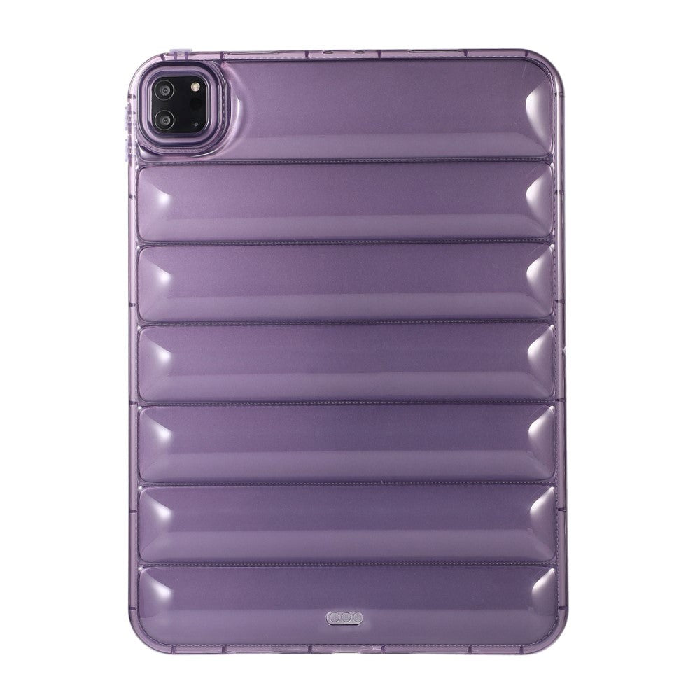 iPad Pro 11" (2022 / 2021 / 2020 / 2018) Fleksibelt plastdeksel - riller - gjennomsiktig / lilla