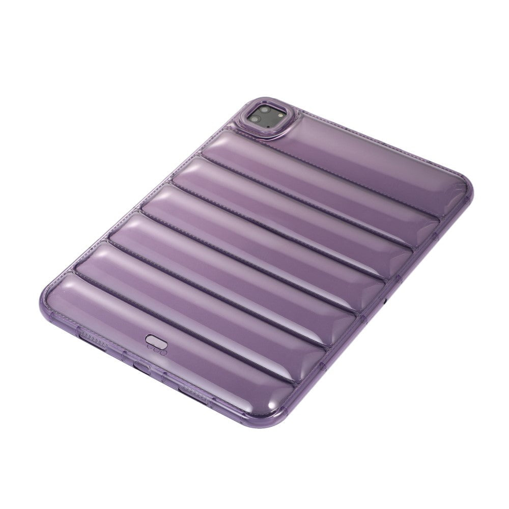 iPad Pro 11" (2022 / 2021 / 2020 / 2018) Fleksibelt plastdeksel - riller - gjennomsiktig / lilla