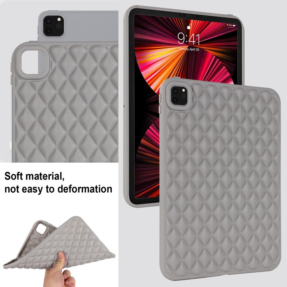 iPad Pro 11" (2022 / 2021 / 2020) Fleksibelt plastdeksel - Rhombe Design - Grå