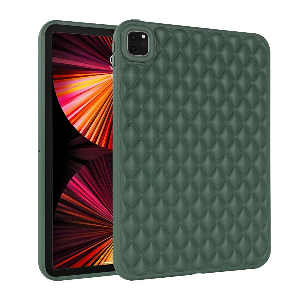 iPad Pro 11" (2022 / 2021 / 2020) Fleksibelt plastdeksel - Rhombe Design - Grønn