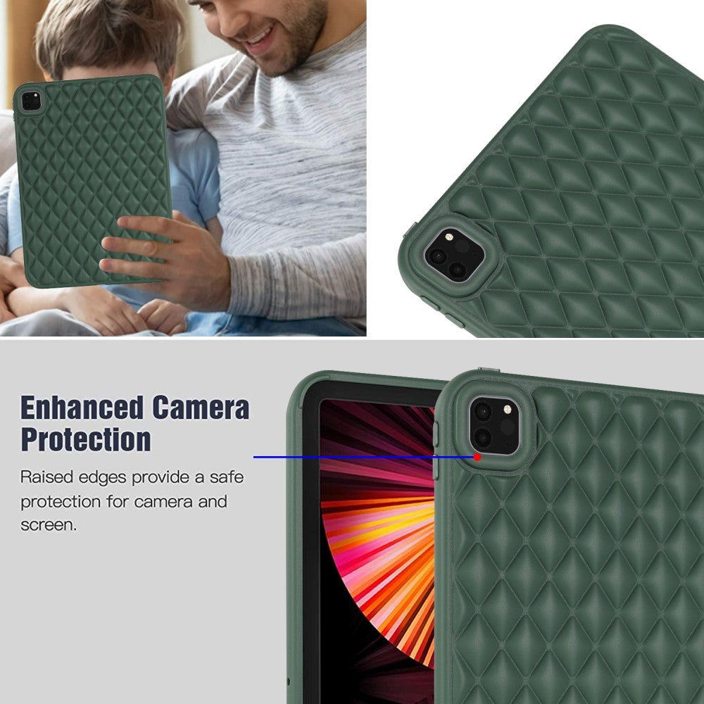 iPad Pro 11" (2022 / 2021 / 2020) Fleksibelt plastdeksel - Rhombe Design - Grønn