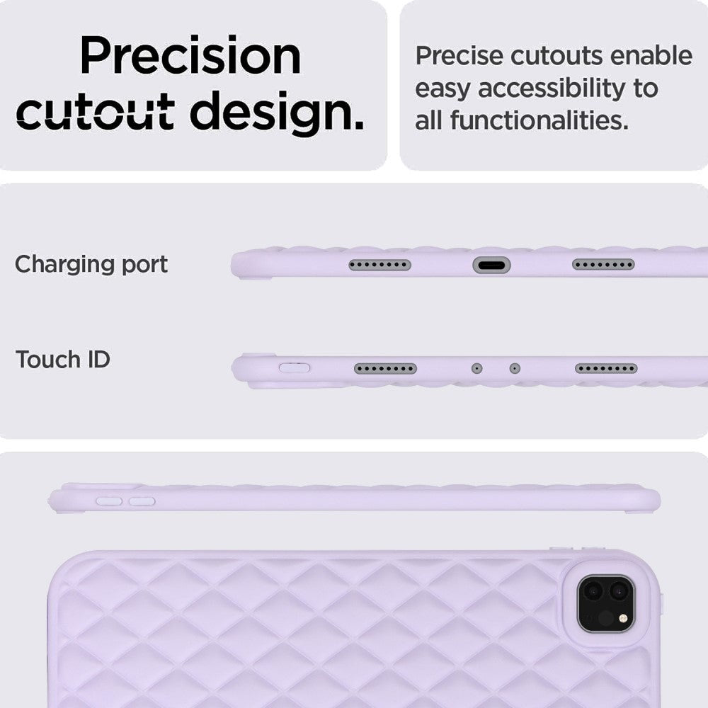 iPad Pro 11" (2022 / 2021 / 2020) Fleksibelt plastdeksel - Rhombe Design - Lilla