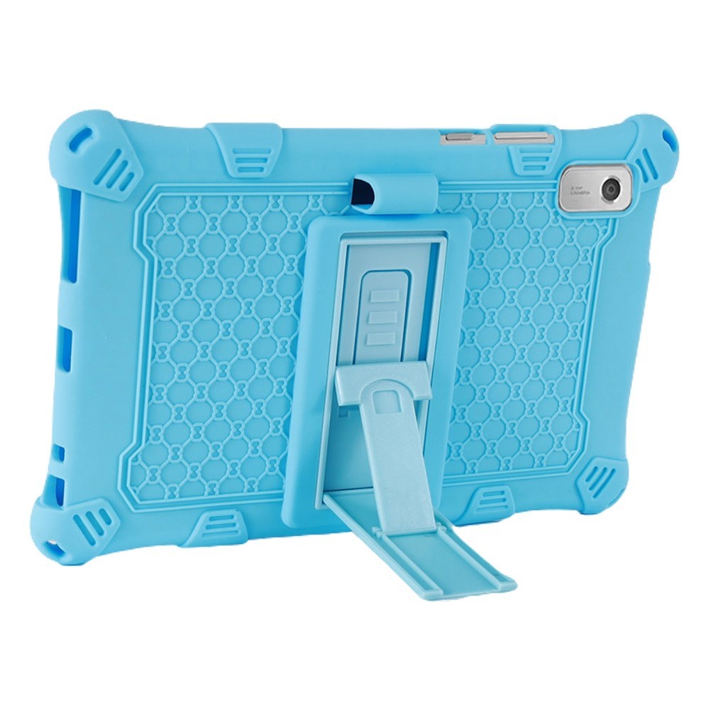 Lenovo Tab M9 silikondeksel m. Ståfunksjon - Lyseblå