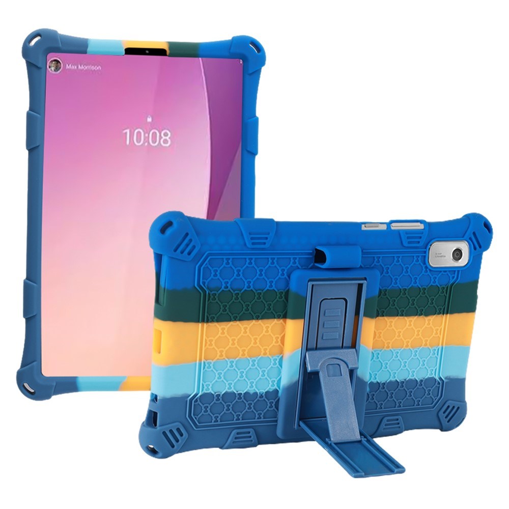 Lenovo Tab M9 silikondeksel m. Ståfunksjon - Blå / Grønn / Gul