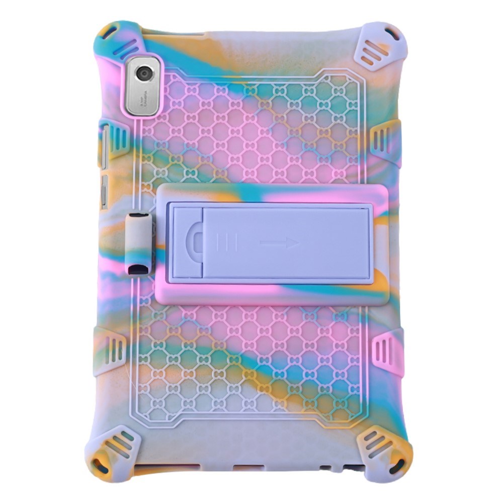 Lenovo Tab M9 silikondeksel m. Ståfunksjon - Lilla / Rosa