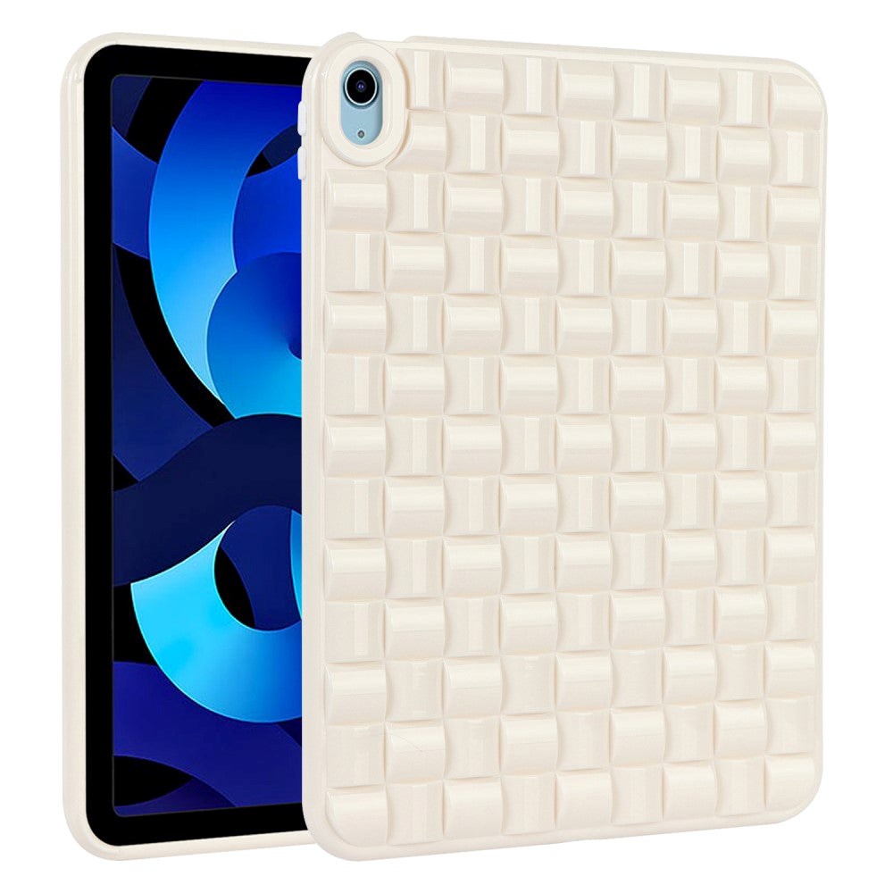 iPad Air (2022 / 2020) Fleksibelt plastdeksel - flettedesign - hvit