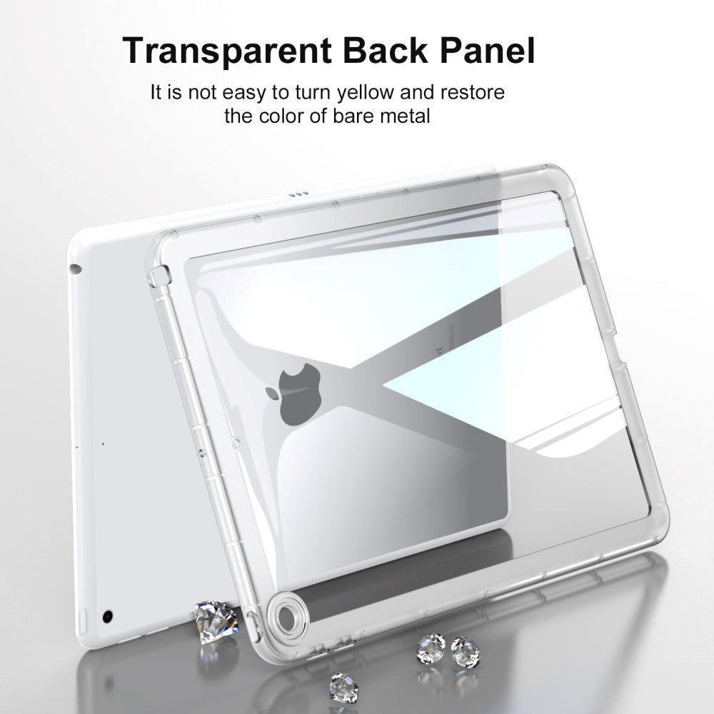 iPad (2018) / iPad (2017) Hybrid Bagside Cover - Grå / Gennemsigtig