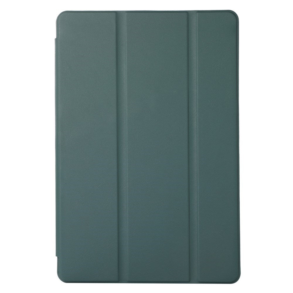Samsung Galaxy Tab S6 Lite (2020-2024) Magnetisk Tri-Fold Læder Flip Cover m. Pencil Holder - Mørkegrøn