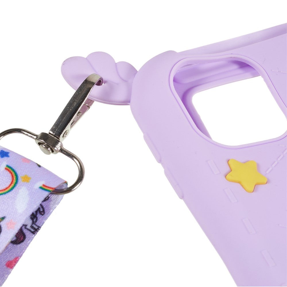 iPad Air (2022 / 2020) / Pro 11 (2022 / 2021 / 2020 / 2018) Bakdeksel av silikon m. Stativ, trykk og stropp - Unicorn