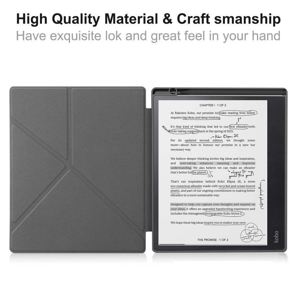 EIDERWOOD Kobo Elipsa 2E Origami Leather Flip Cover m. Penneholder - Galaxy