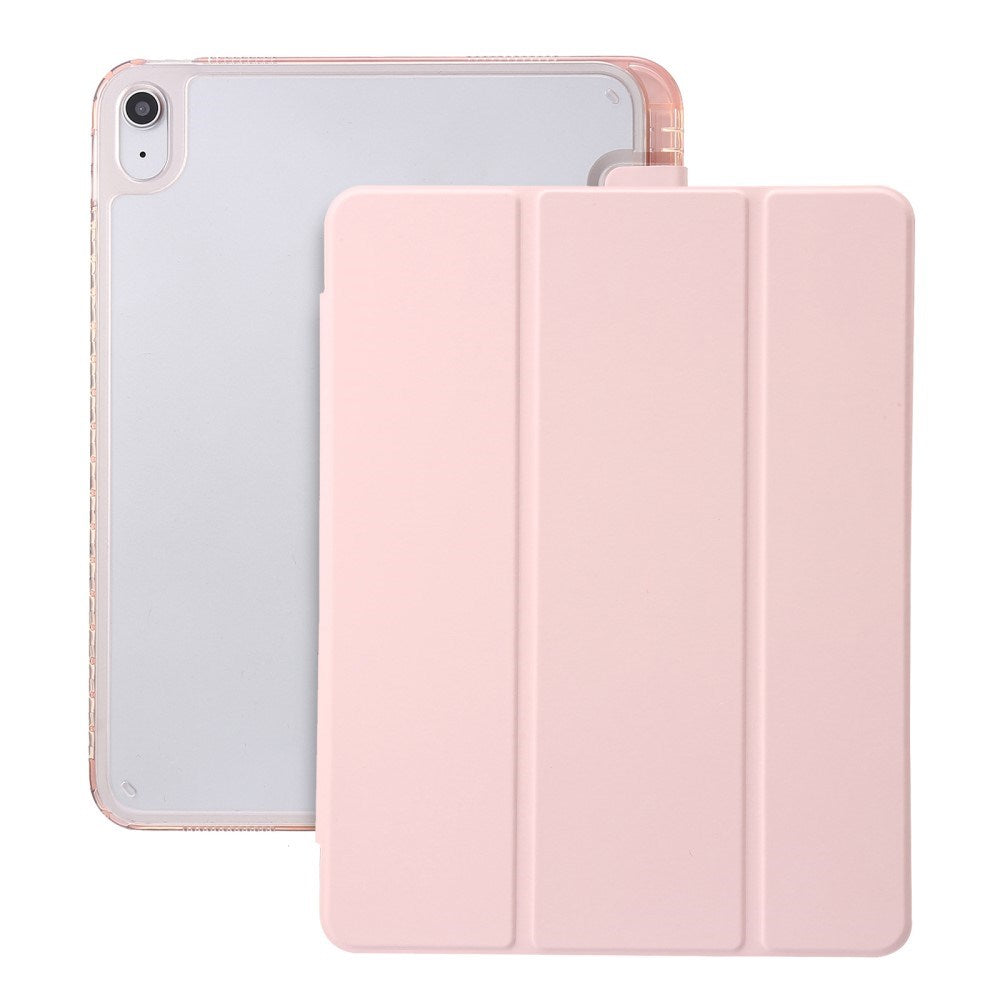 EIDERWOOD iPad 11" (2025) / iPad 10,9" (2024/2022) Tri-fold kunstskinn flipdeksel m. Apple blyantholder - rosa