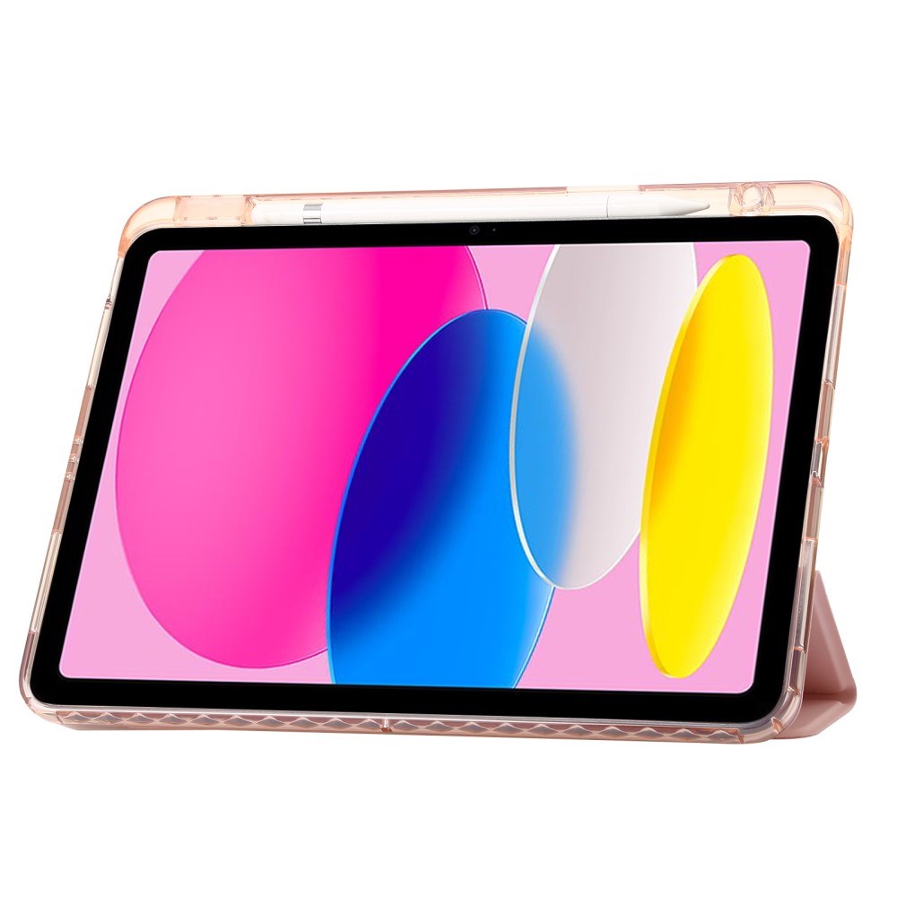 EIDERWOOD iPad 11" (2025) / iPad 10,9" (2024/2022) Tri-fold kunstskinn flipdeksel m. Apple blyantholder - rosa