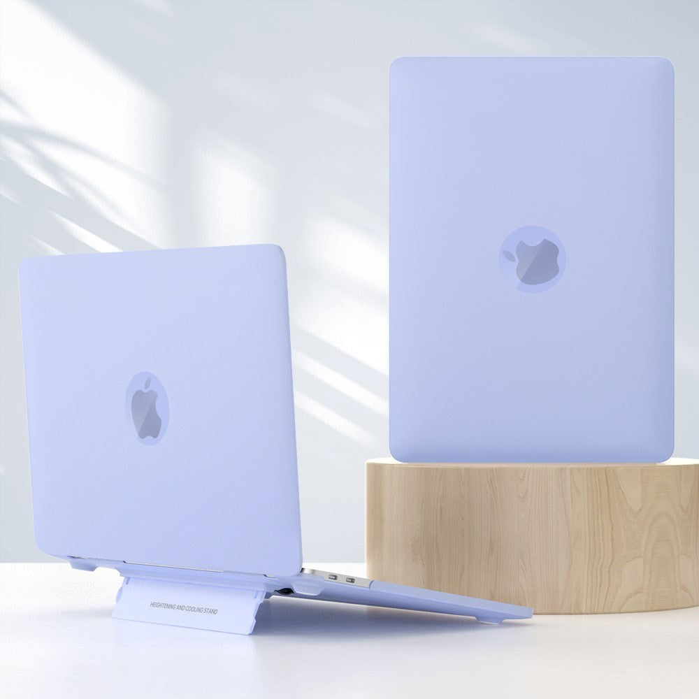Macbook Pro 13 (2016-2022) Plastdeksel m. Ståfunksjon - Frosted Lilla