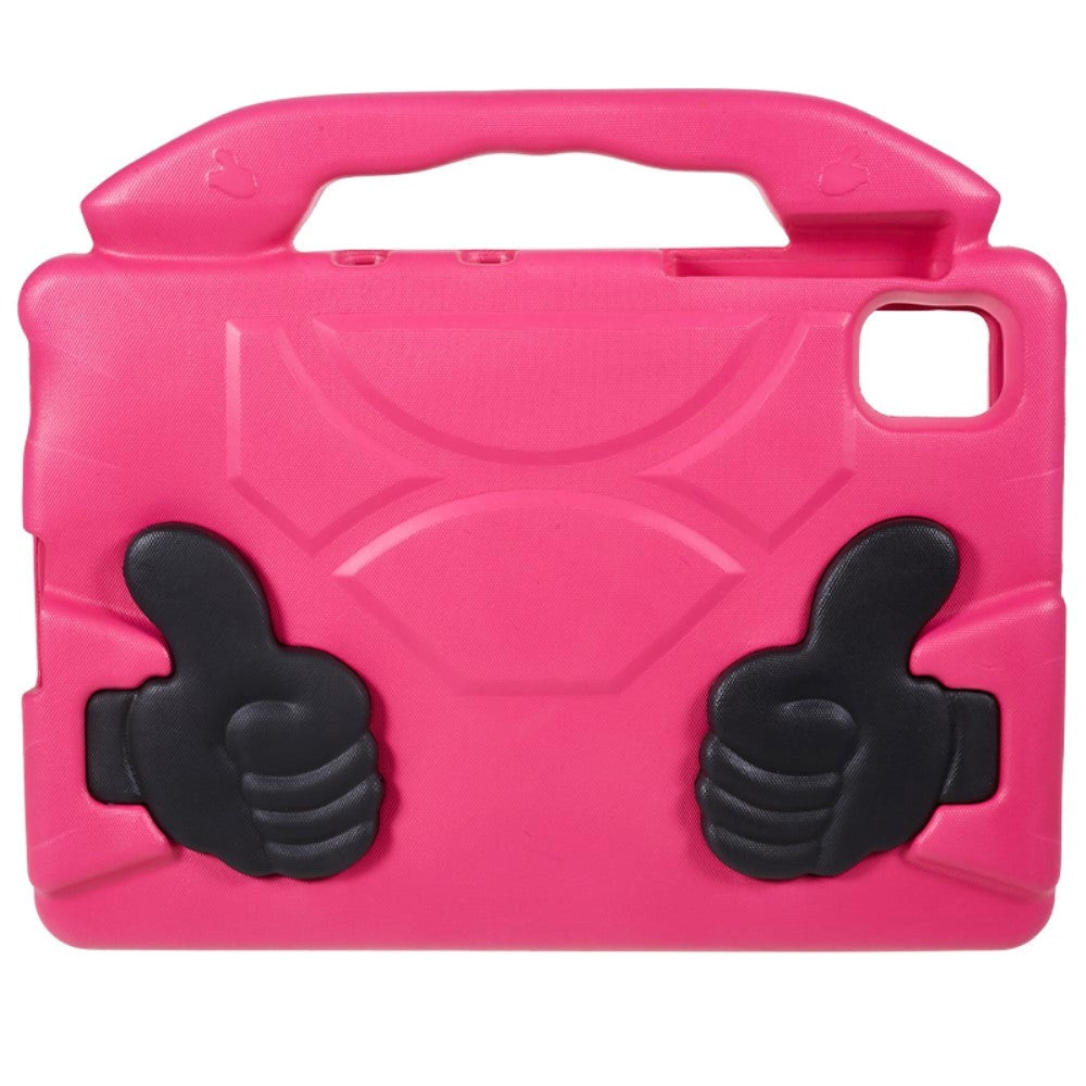 Samsung Galaxy Tab S9 / S8 / S7 / Xiaomi Pad 5 Barnetui - Tommelstøtte bakdeksel - Rosa