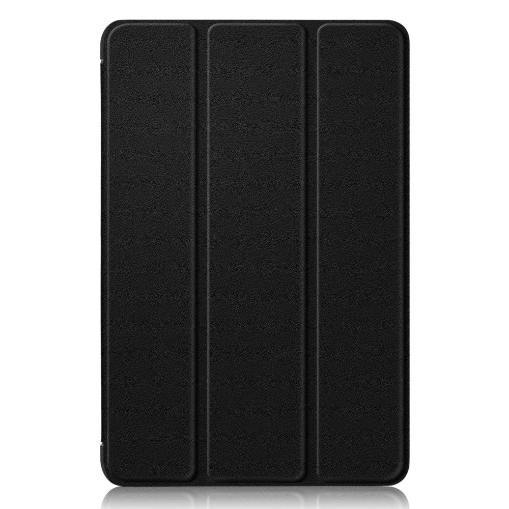Samsung Galaxy Tab A9+ (pluss) Tri-Fold Leather Flip Cover m. Stativfunksjon - Sort