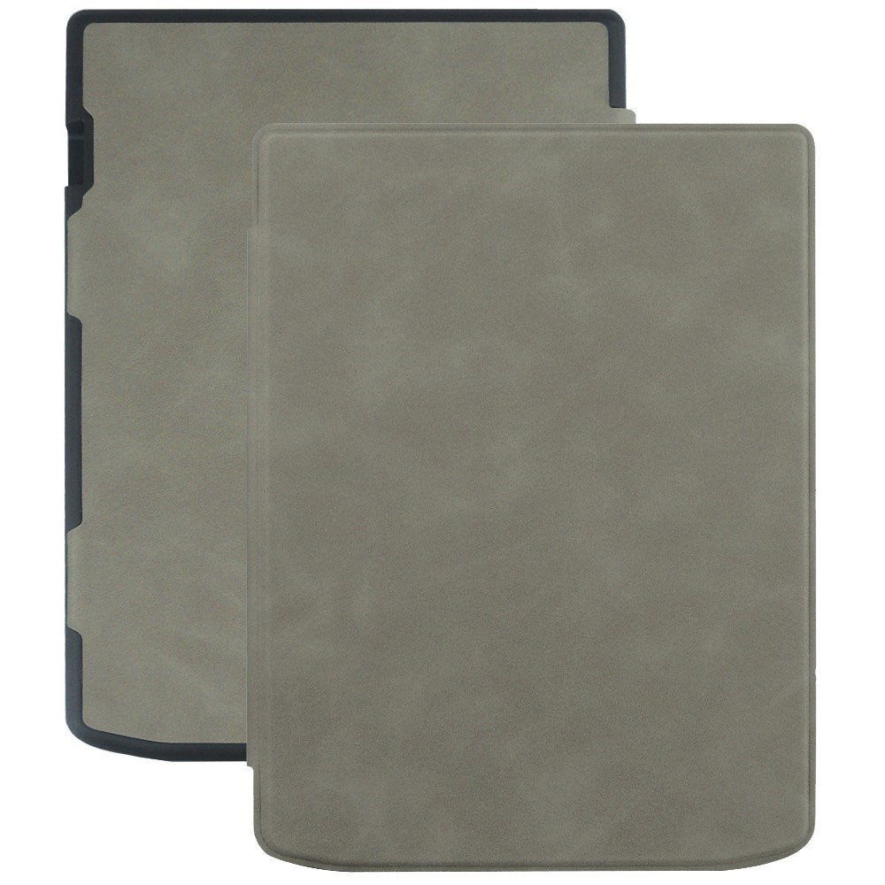 PocketBook InkPad 4 Leather Flip Cover m. Søvnfunksjon - Grå
