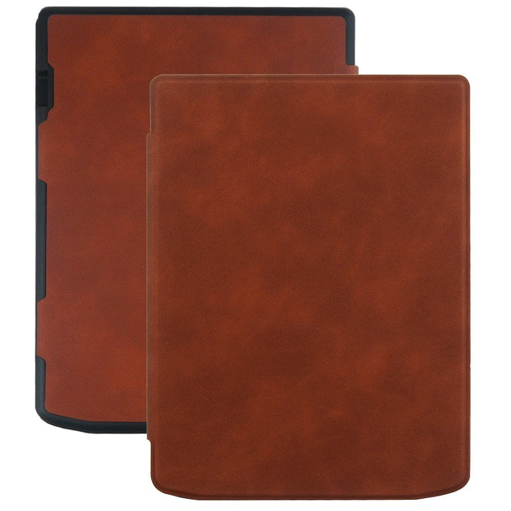PocketBook InkPad 4 Leather Flip Cover m. Sleep Function - Svart