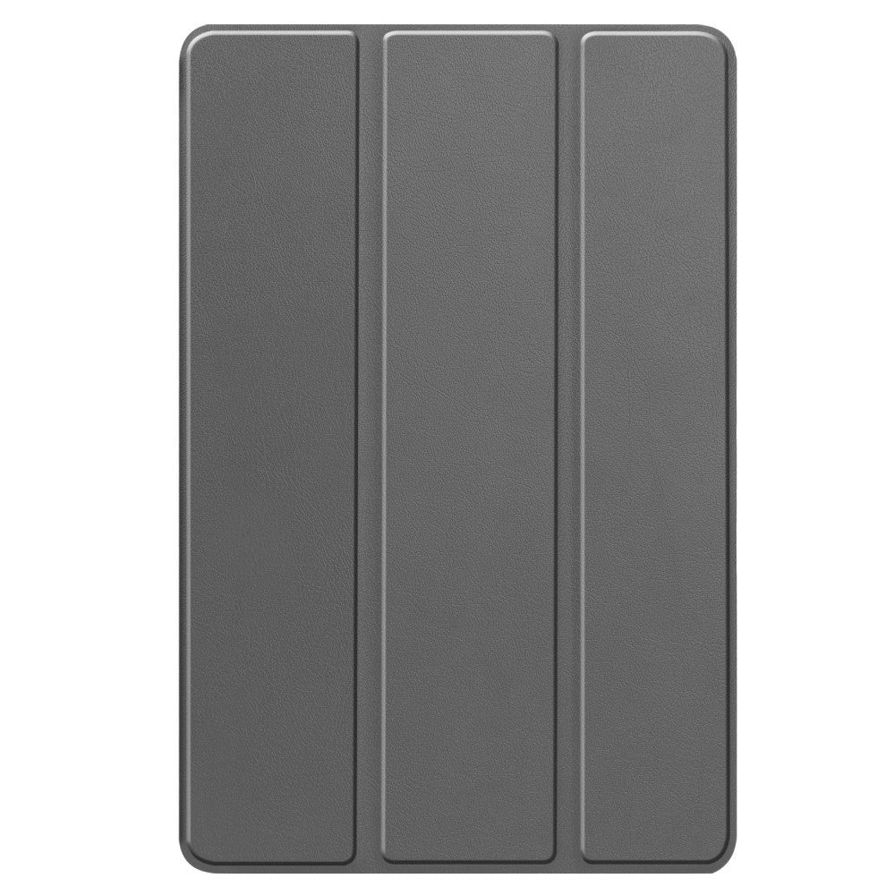 Lenovo Tab P12 Magnetic Tri-Fold Leather Flip Cover m. Blyantholder - Grå