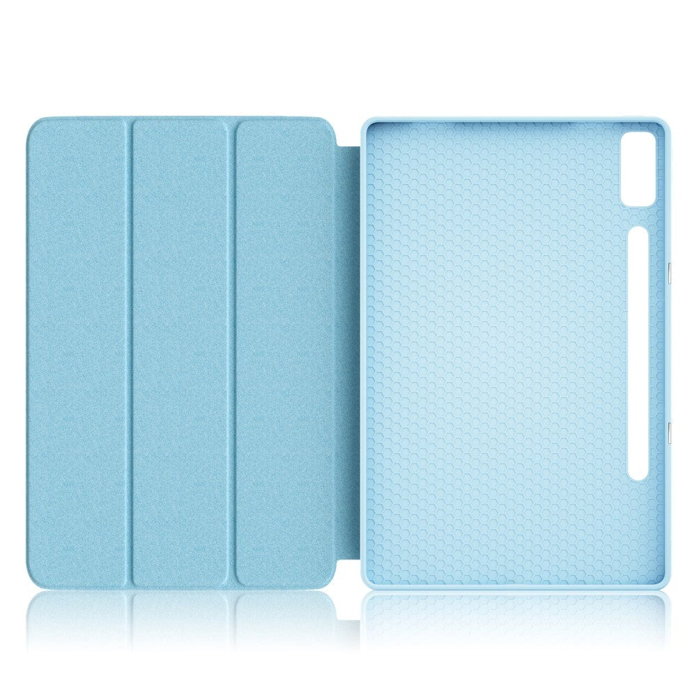 Lenovo Tab P12 Tri-Fold Leatherette Flip Cover m. Penneholder - Vann